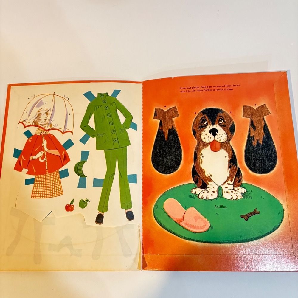 Vintage 1972 Freckles and Sniffles Paper Doll Fashions Book Whitman 1959 Retro - Picture 6 of 7